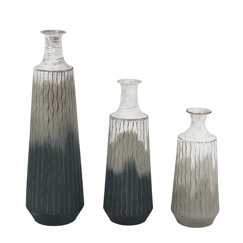 Marchmont 3 Piece Metal Vases Set